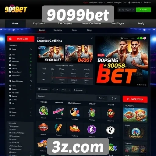 Interface e usabilidade do site 9099bet